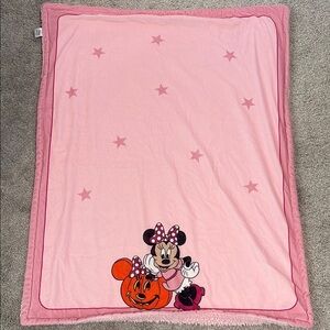 Pink Minnie Mouse Halloween Blanket
